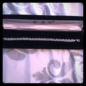 Sterling Sliver bracelet with diamond Accents